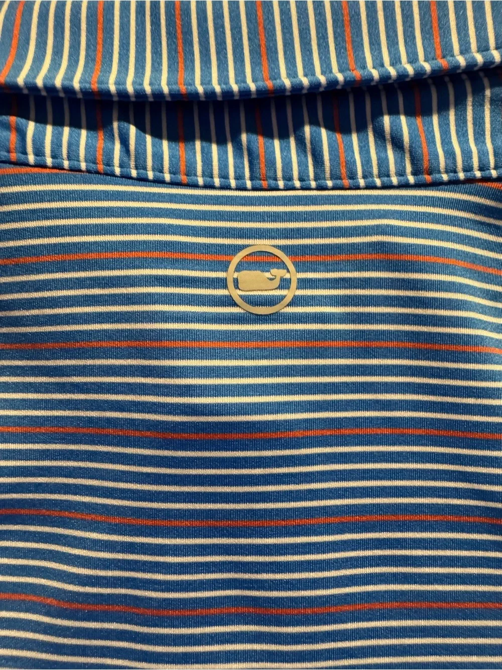 Vineyard Vines Blue Striped Button-Down Polo for Kids, size 8-10